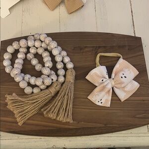 Ghost bow on nylon headband